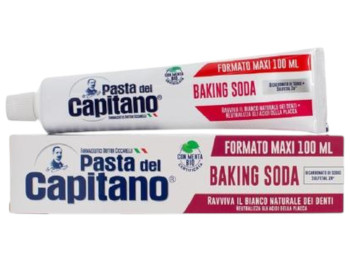Зубна паста Pasta Del Capitano Baking Soda, з фтором, 100мл, м'ята