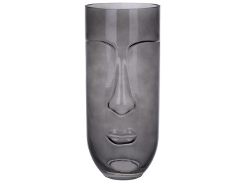 Ваза Face, 28см, колір - димчасто-сірий