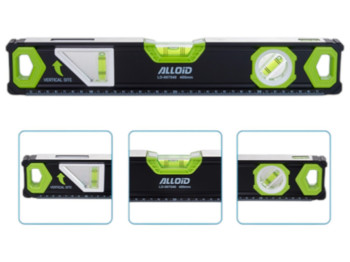 Рівень Alloid Pro, 40 см, 3 капсули, бічне вікно, магнітна основа