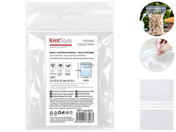 Пакеты с zip-lock KmtStyle, 55×55 мм, 50 шт, прозрачные