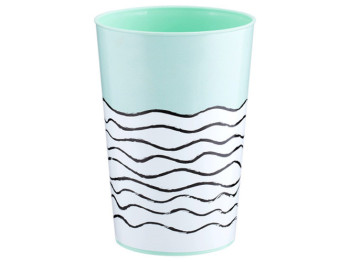 Стакан з декором 400мл, 8х12см (колір Lines, салатовий) 169070