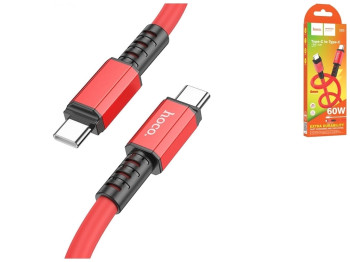 Кабель USB Hoco X85 60W Type-C to Type-C, Червоний
