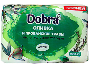 Мило тверде туалетне Dobra Оливка та прованські трави 4х70г