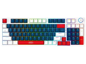 Клавиатура игровая беспроводная XO KB-08, 96 клавиш, Tri-mode, 386×137×41мм