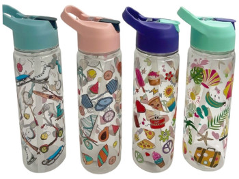 Бутылка-поилка детская с трубочкой, 700мл