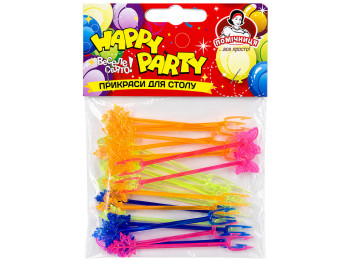 Шпажки для канапе Помічниця Happy Party Вилка-крюшон, 25 шт