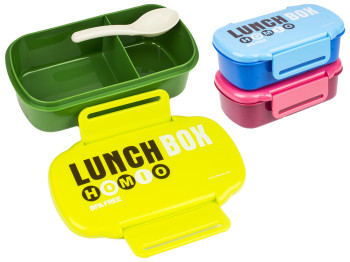 Ланч-бокс пластик+ложка 420мл+250мл