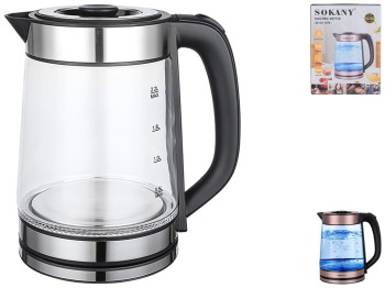 Электрический чайник Sokany, 2000Вт, 2,2л