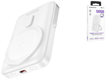 Універсальна мобільна батарея Power Bank Borofone BJ51A Kody PD20W magnetic 10000mAh Колір Бiлий