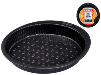 Форма для тартов Pyrex Glide, ребристая, углеродистая сталь, антипригарное покрытие, 25см, 29×27×4см
