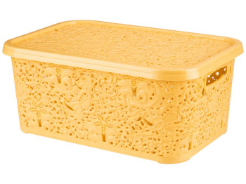Корзинка R plastic Ажур, 6л, 28,5x20,5x12,5см, бежева, 30602