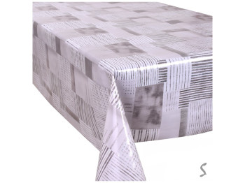 Клеенка Aura, на тканевой основе, ПВХ, 1,40×20м, дизайн Modern Silver (цена за рулон)