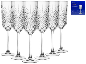 Бокал для шампанского Оксфорд, стекло, 180мл, цвет прозрачный (цена за набор 6шт)