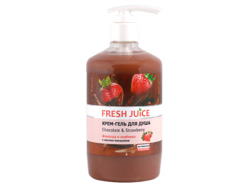 Крем-гель для душа Fresh Juice Chocolate & Strawberry шоколад и клубника 750мл