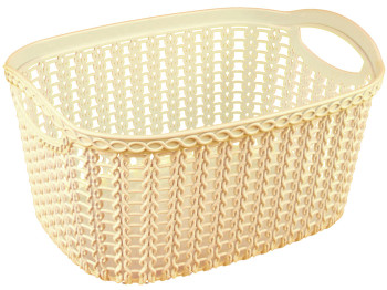 Корзина ажурная универсальная Efe Plastics Косичка (цвет бежевый) 2,5л 24,5*18,5*12см