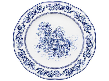 Тарелка фарфоровая Heritage Toile Collection Blue, круглая, 22×2,5 см