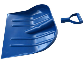 Лопата для снега, пластик, 46×40см, цвет синий