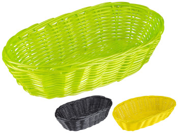 Корзинка для хлеба и фруктов овальная 25х13х6см (цвета ассорти)