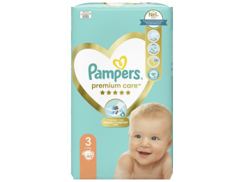 Подгузники Pampers Premium Care Midi, размер 3 (6–10 кг), 60шт