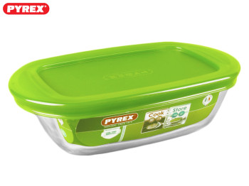 Противень термостекло Pyrex "Cook&Store" прямоугольный с крышкой 17x10см 20114