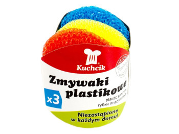 Губка пластикова 3шт. Kuchcik