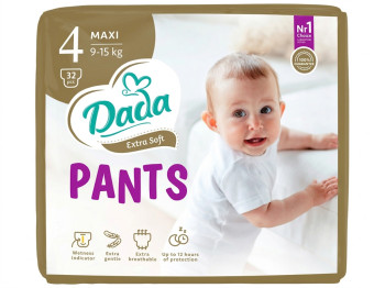 Трусики‑подгузники Dada Extra Soft, одноразовые, размер 4 Maxi, 9–15 кг, 32шт