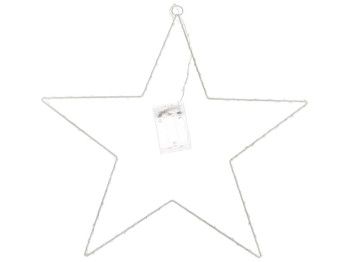 Декор Звезда, цвет - теплый белый, постоянное свечение