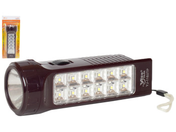 Фонарик-лампа светодиодный аккумуляторный Yajia 1+12LED 1100 mAh 1W
