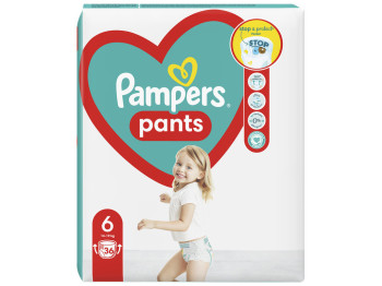 Подгузники-трусики одноразовые детские Pampers Pants Giant Размер 6 (15+кг) 36шт