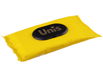 Вологі серветки Unis Perfume Yellow антибактеріальні 24шт з клапаном