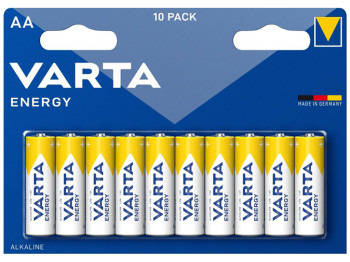 Батарейка алкалиновая Varta Energy, 1,5V, АA, LR6 (цена за блистер 10шт) 4008496674398