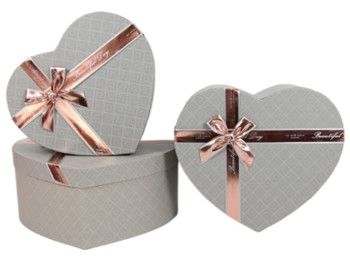 Набор подарочных коробок UFO 56321-244 Silver Heart (цена за набор 3шт) 6900069907880