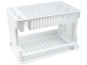 Сушилка для посуды Ажур (цвет - белый)  Efe plastics 42х28х28см