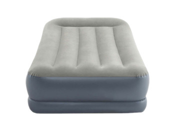 Надувная кровать Intex 64116, Dura-Beam Standard, встроенный электронасос, 191×99×30см, цвет серый