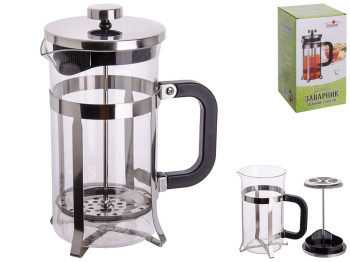 Заварник-пресс стеклянный Stenson 1л