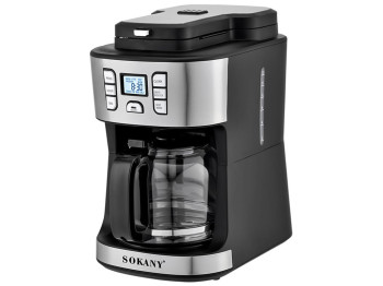 Кофеварка Sokany 2в1,1,8л, 950Вт