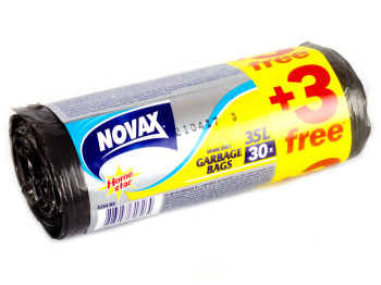 Мусорные пакеты 35л "Novax" Home Star 30+3шт в подарок