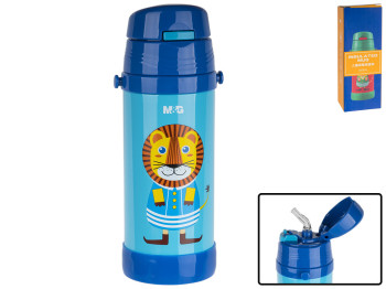 Термос-поилка детский Тигренок с ремешком 350мл