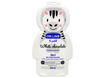 Детский гель для мытья волос, тела и лица On Line Le Petit White Chocolate 3 в 1, 350мл