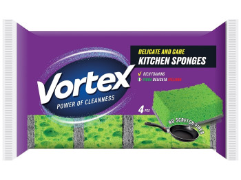 Губка для делікатних поверхонь Vortex, 4шт