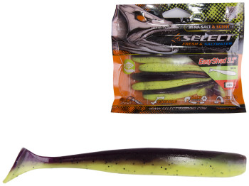 Приманка силиконовая виброхвост съедобная Select Easy Shad 3,5" col.201 90мм (цена за упаковку 5шт)