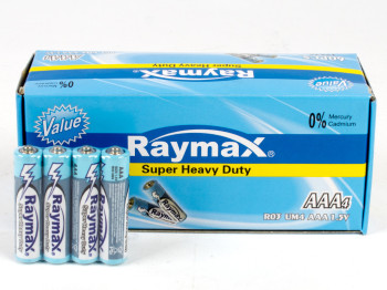 Батарейка солевая Raymax "Super Heavy duty" 1.5V, AAA, R03 (цена за спайку 4шт)
