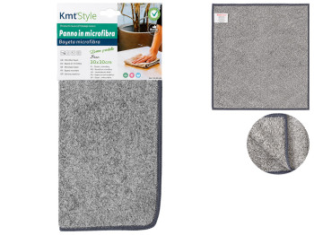 Тряпка для уборки KmtStyle, из микрофибры, 30×30 см, серая