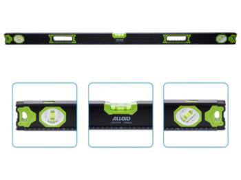 Рівень будівельний Alloid Pro, 120 см, 3 капсули, з магнітом