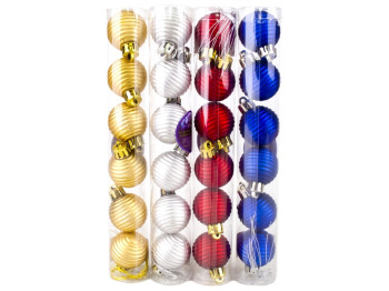 Ялинкові іграшки Кульки 3см (ціна за колбу 6шт)