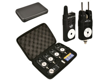 Набор сигнализаторов Sam's Fish 4+1, 4 сигнализатора, пейджер, кейс, радиус 100м, 32×22×6см