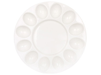 Блюдо порцелянове для яєць Pure White, D27см