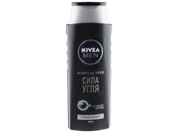 Шампунь-догляд Nivea men "Сила вугілля" для чоловіків, з активним вугіллям 400мл