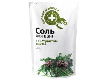 Сіль для ванн "Домашній доктор" з екстрактом ялиці дой-пак 500г