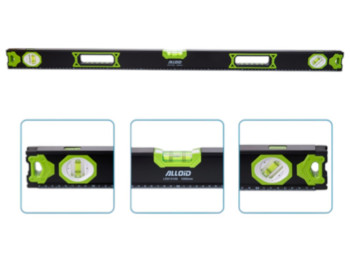 Рівень будівельний Alloid Pro, 100 см, 3 капсули, з магнітом